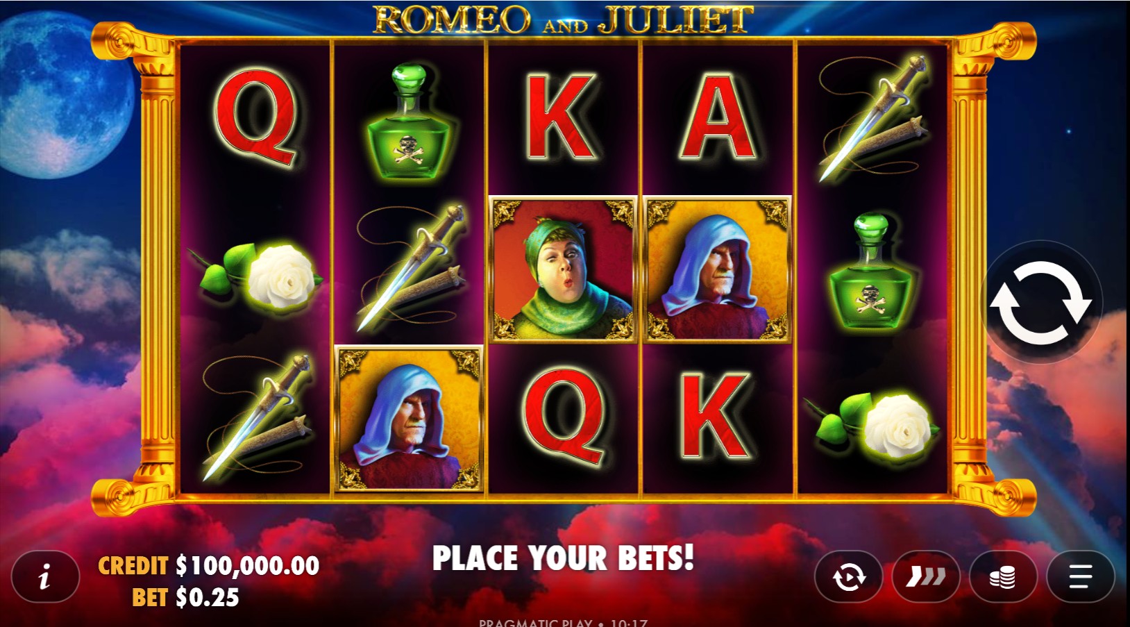 Romeo and Juliet - screenshot with slot description 3