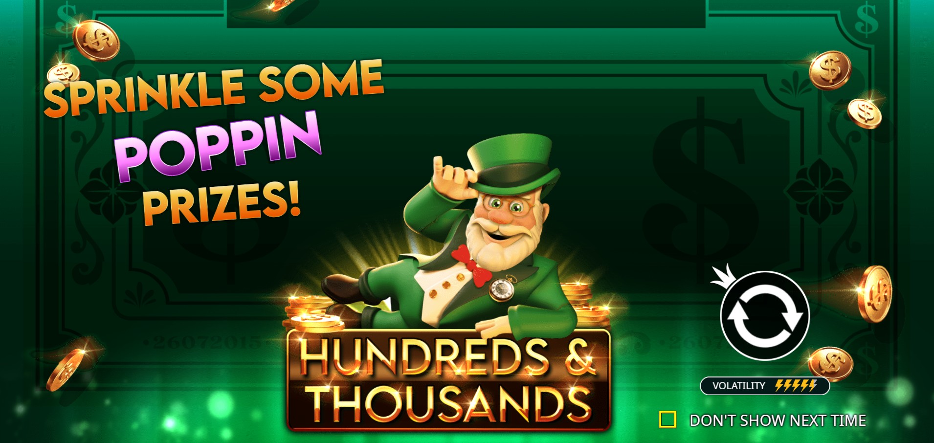 Hundreds and Thousands - screenshot with slot description 2