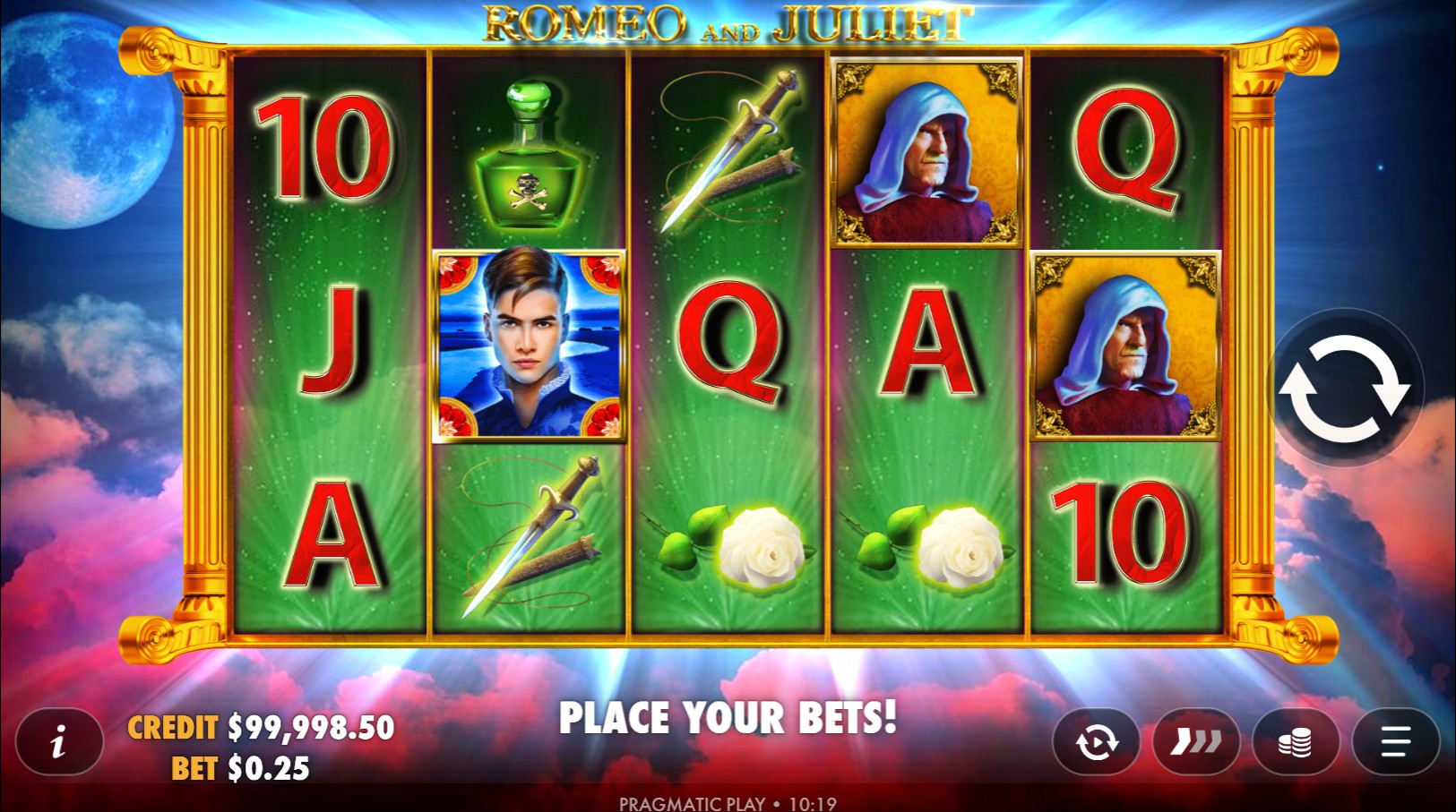 Romeo and Juliet - screenshot with slot description 4