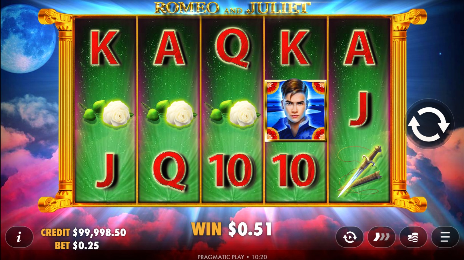 Romeo and Juliet - screenshot with slot description 5