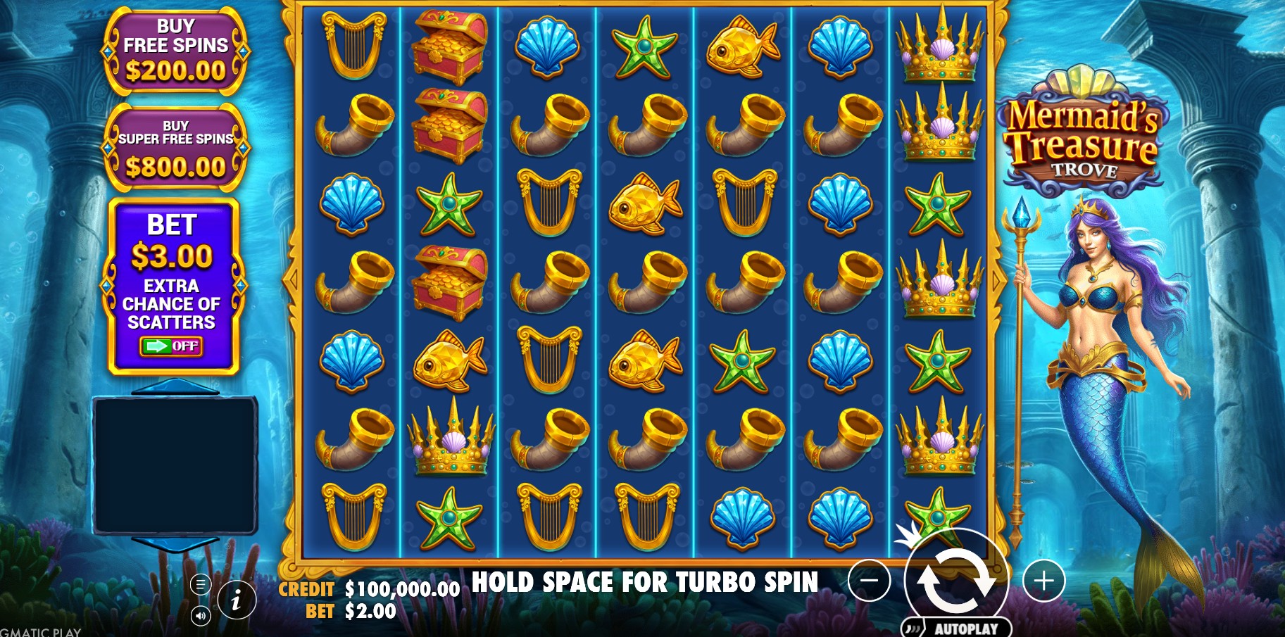 Mermaid's Treasure Trove - screenshot with slot description 3