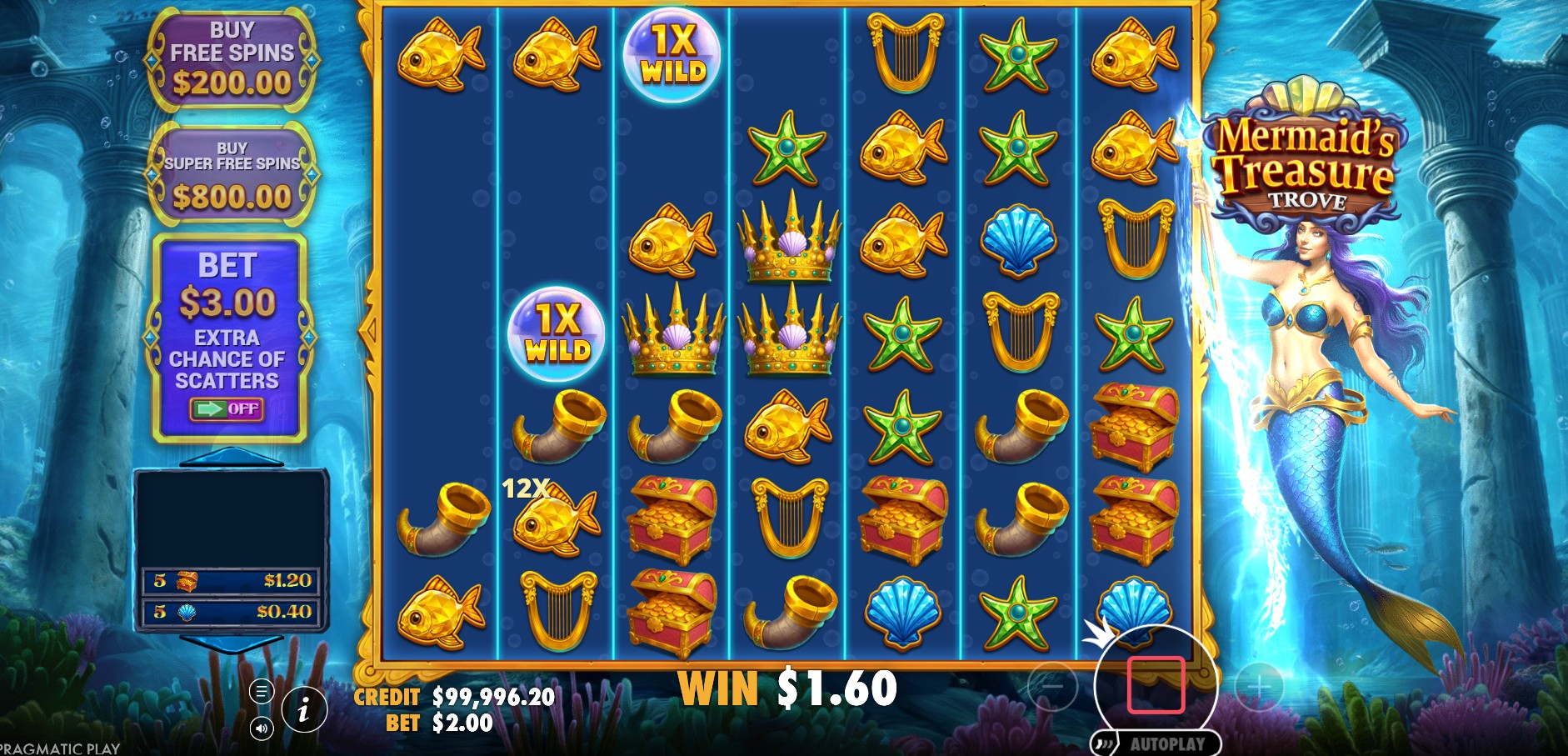 Mermaid's Treasure Trove - screenshot with slot description 5
